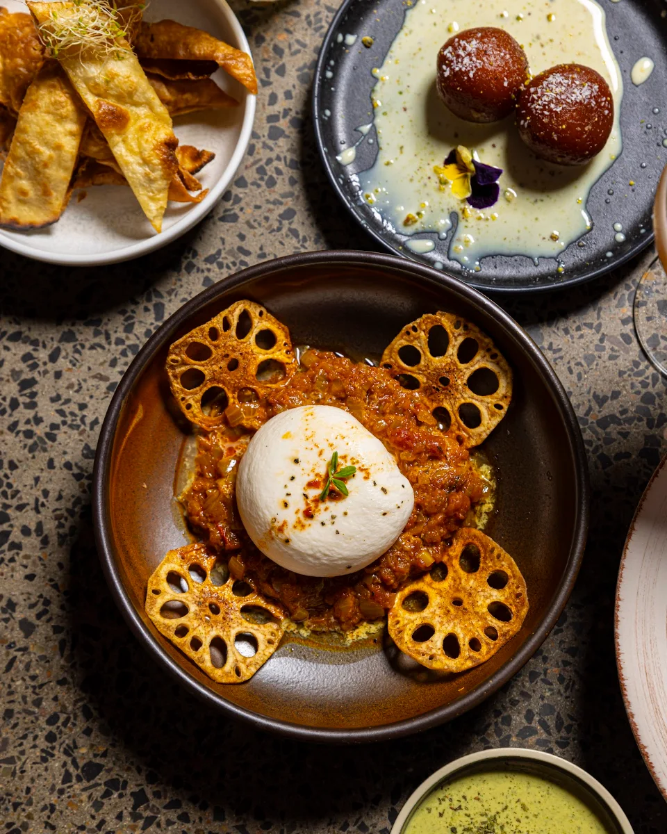 Burrata Tadka V, Madam Ji Indian Restaurant