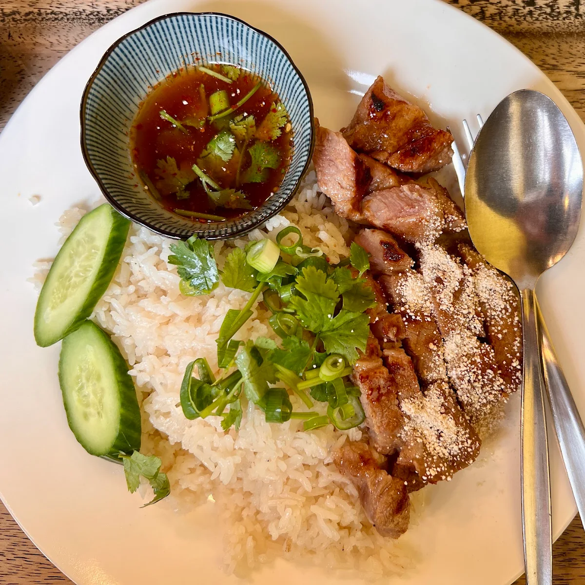 Thai BBQ Pork Rice, Pinto Thai Street Food