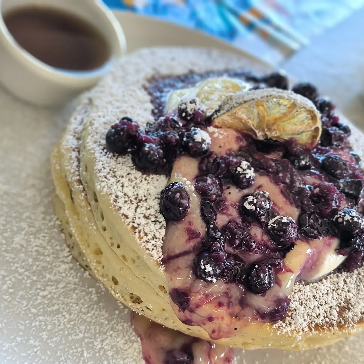 Blueberry Lemon Ricotta Pancakes