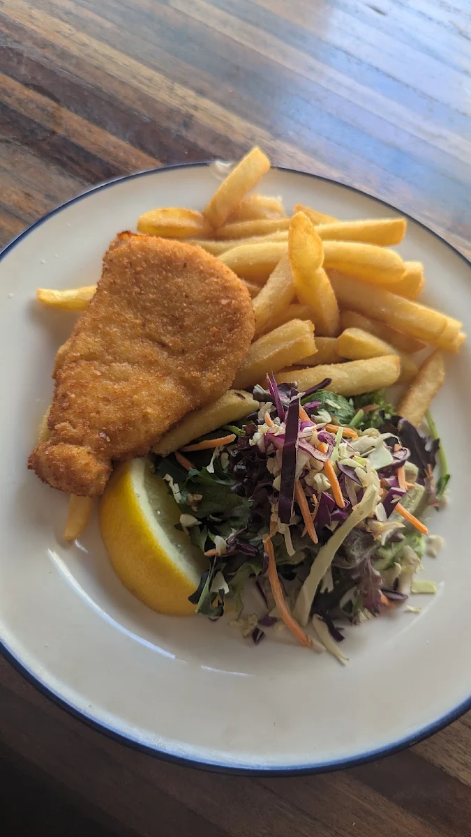 Crumbed Chicken Schnitzel, Roamer Brisbane Bar/Cafe
