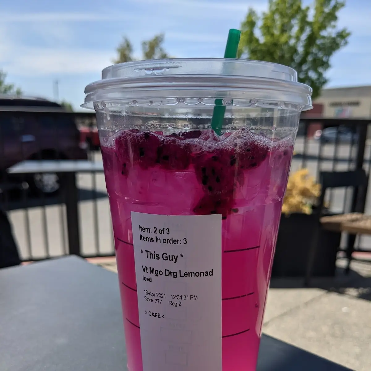 Mango Dragon Fruit Lemonade