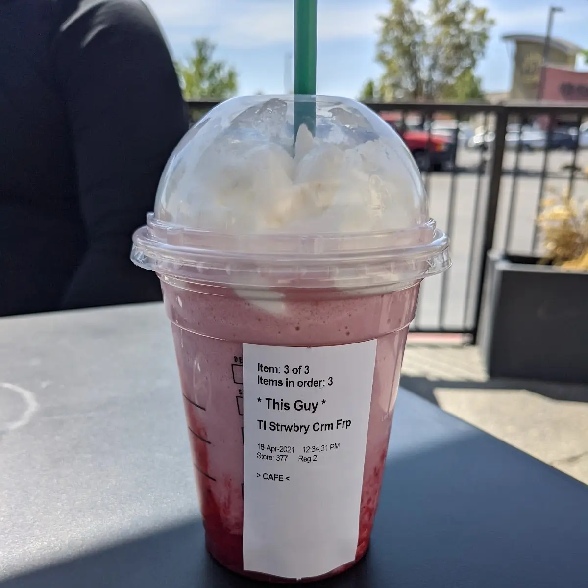Strawberry Caramel Frappe
