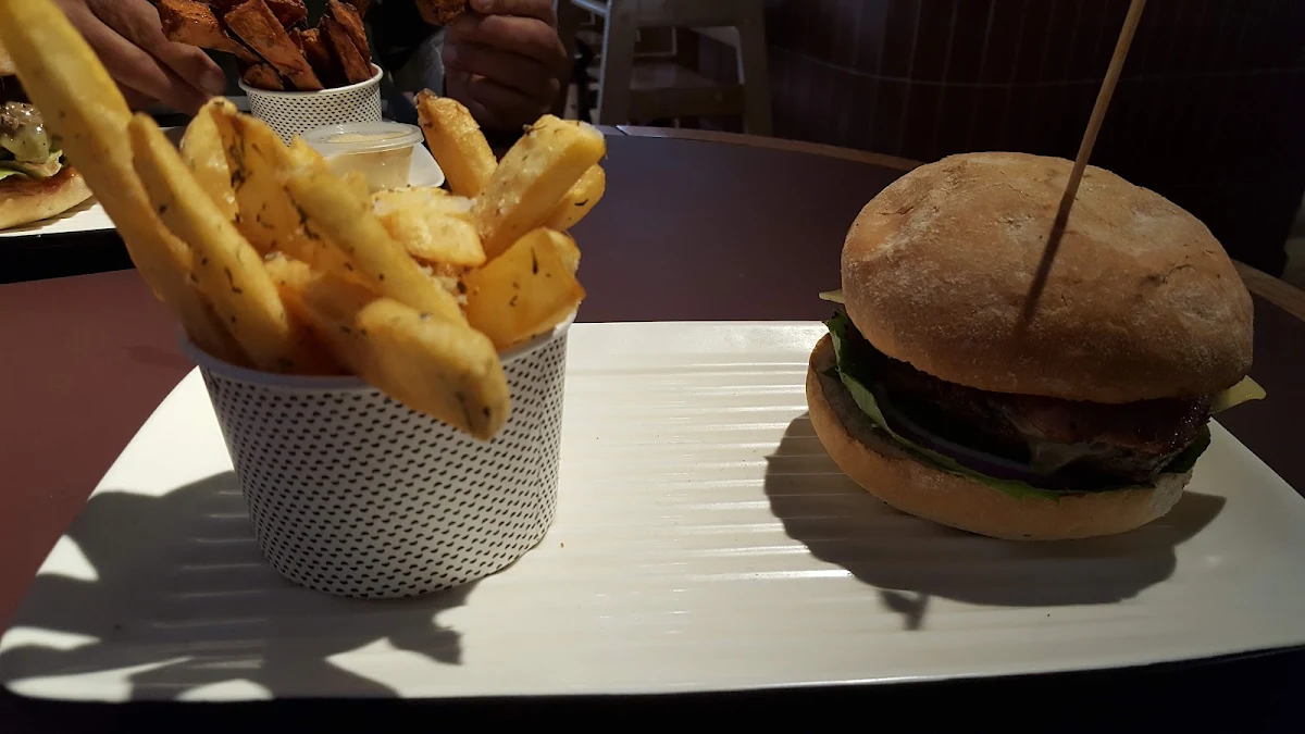 Crispy Bacon and Cheese Burger and Fries, Grill'd Burgers - Whitford City