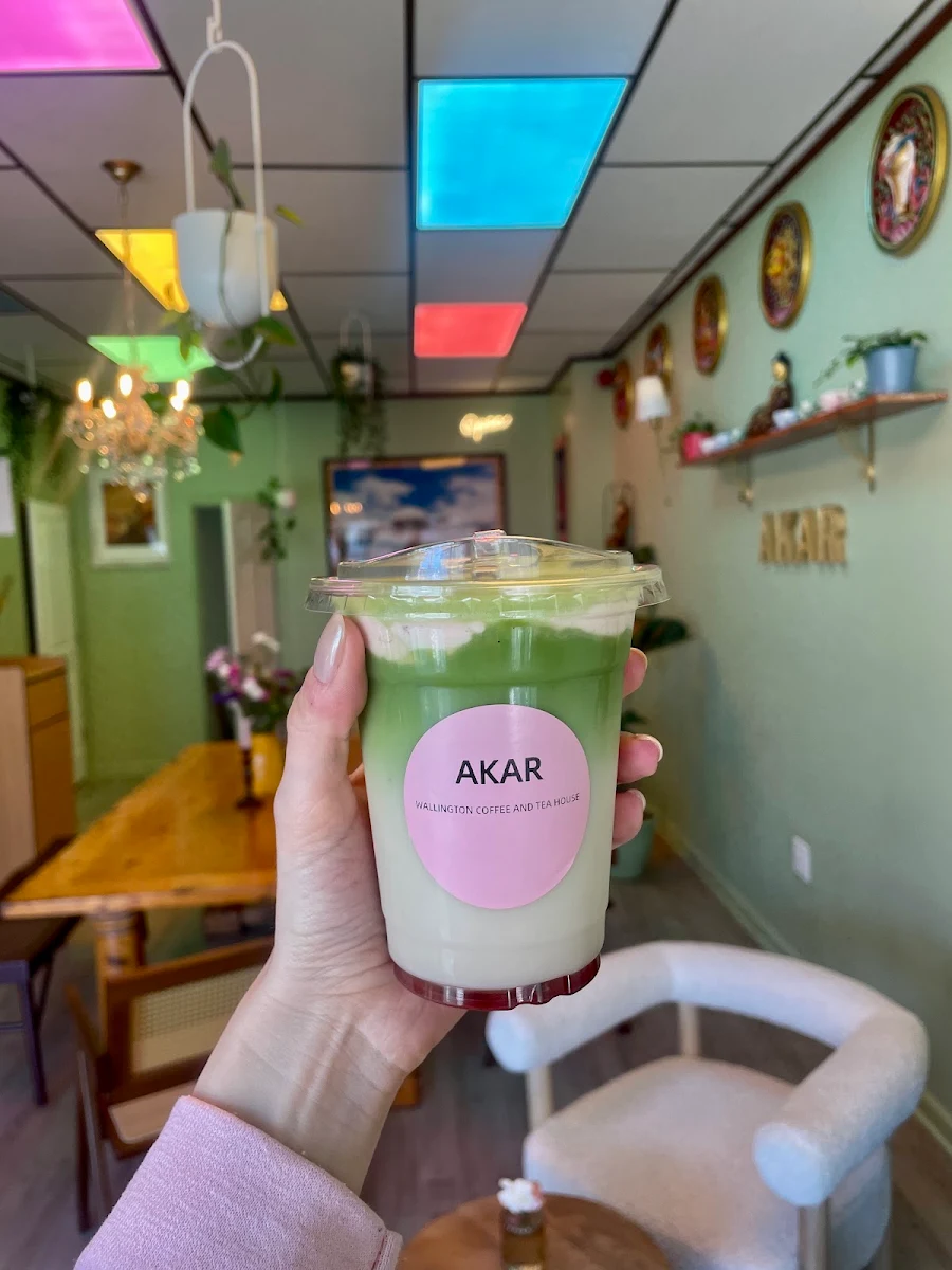 Iced Matcha Latte with Strawberry