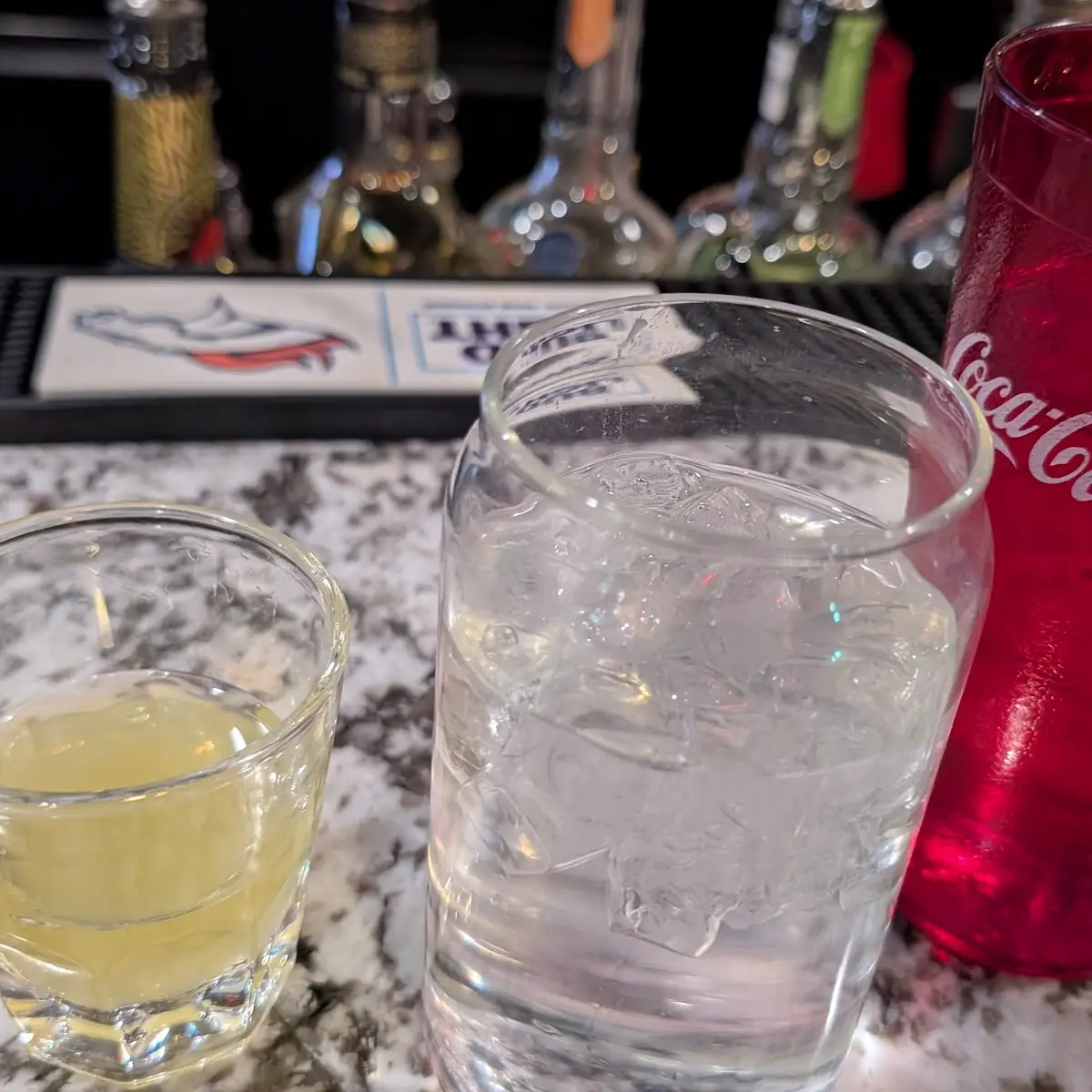 A Shot a Drink and a Water a Hat Trick