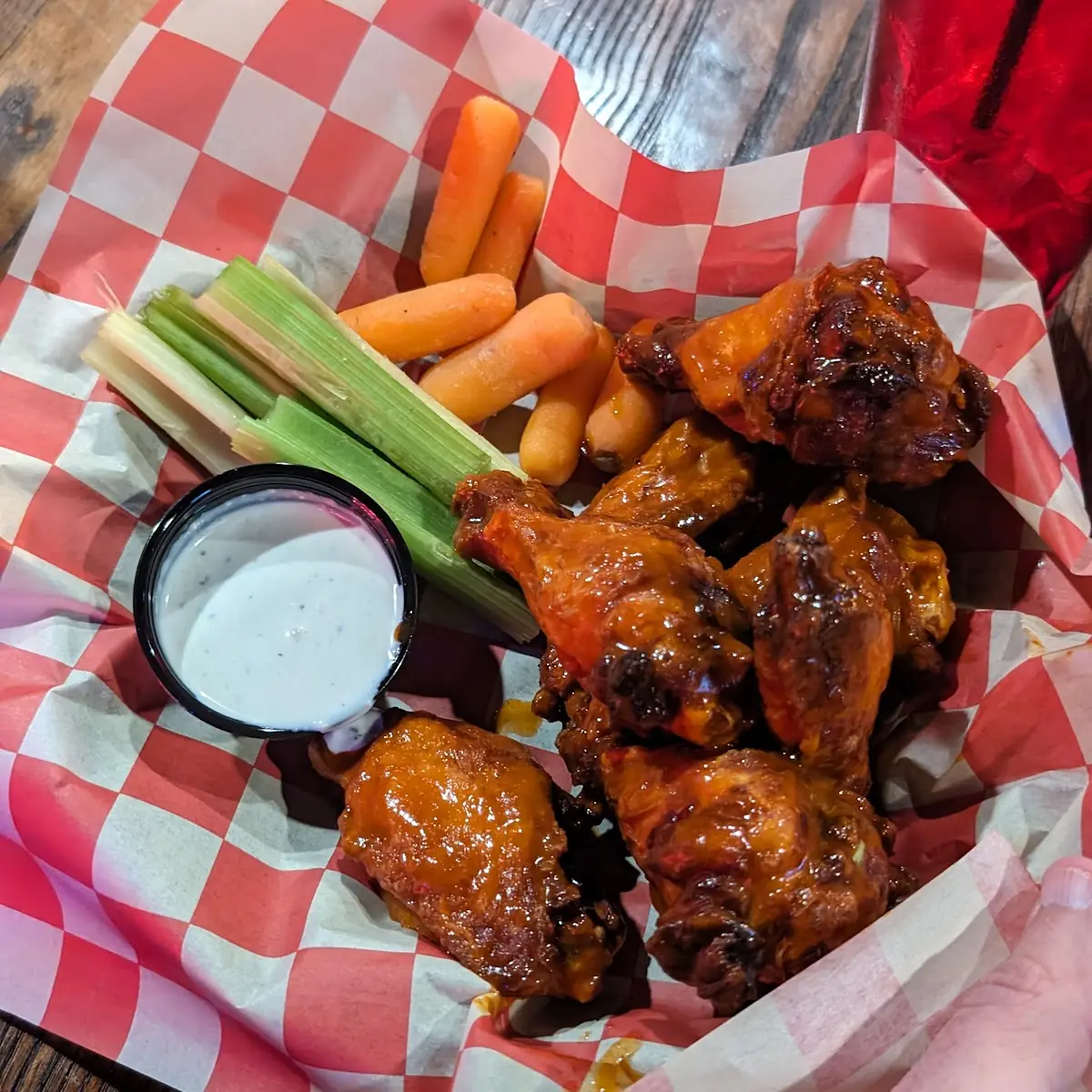 Wings Buffalo Sauce Blue Cheese Dressing