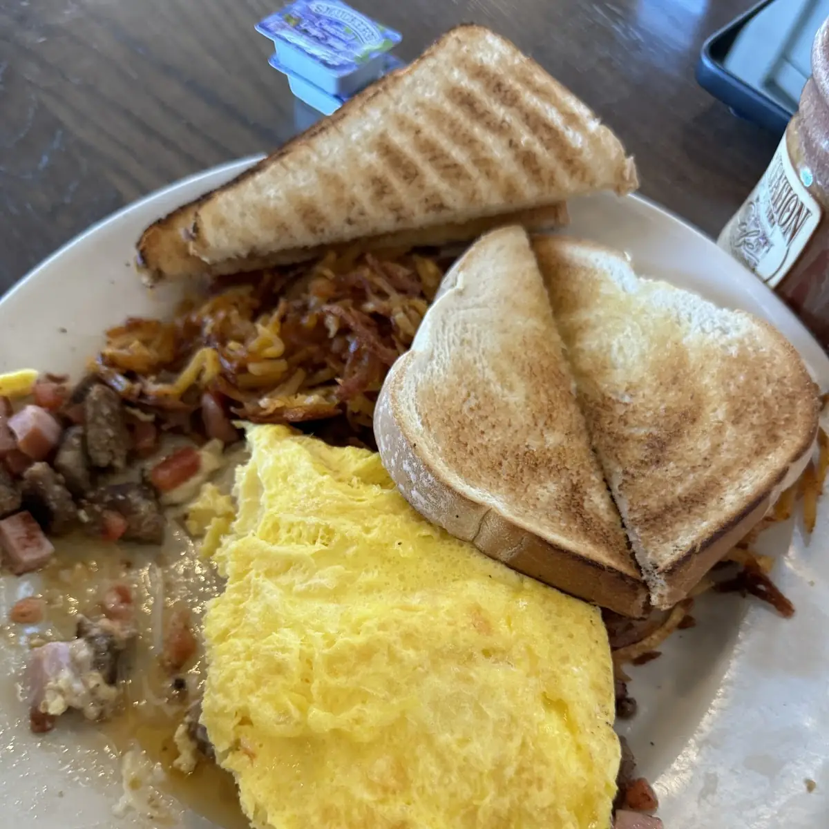 Ham Tomato and Cheese Omelette
