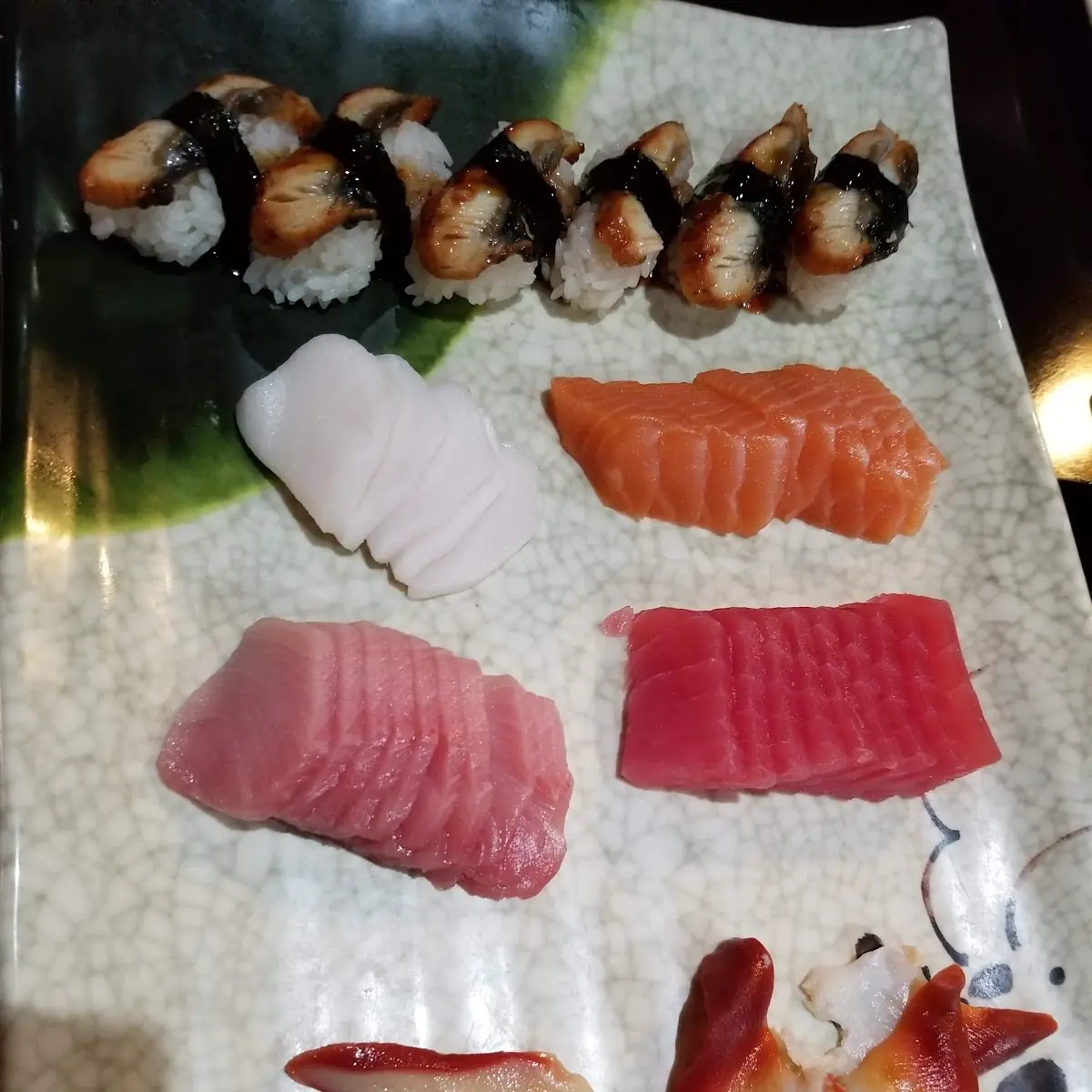 Tuna Sashimi Yellowtail Sashimi Eel Nigiri