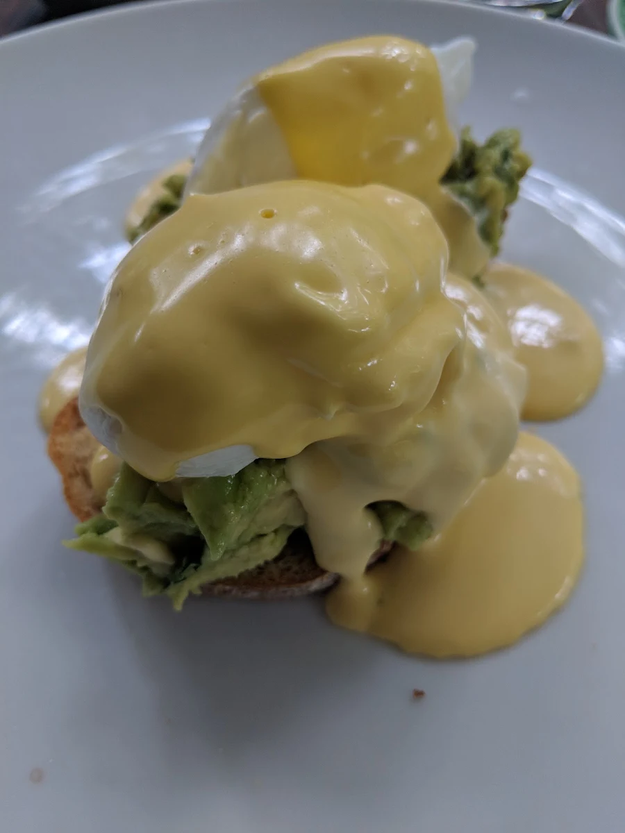 Eggs Benedict with Avocado, Julaymba Restaurant at Daintree Ecolodge