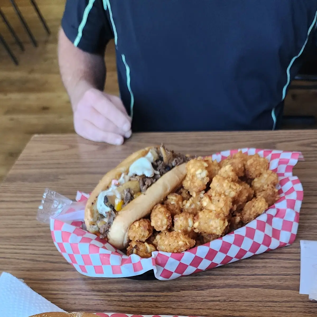 Double Cheeseburger with Onion Rings