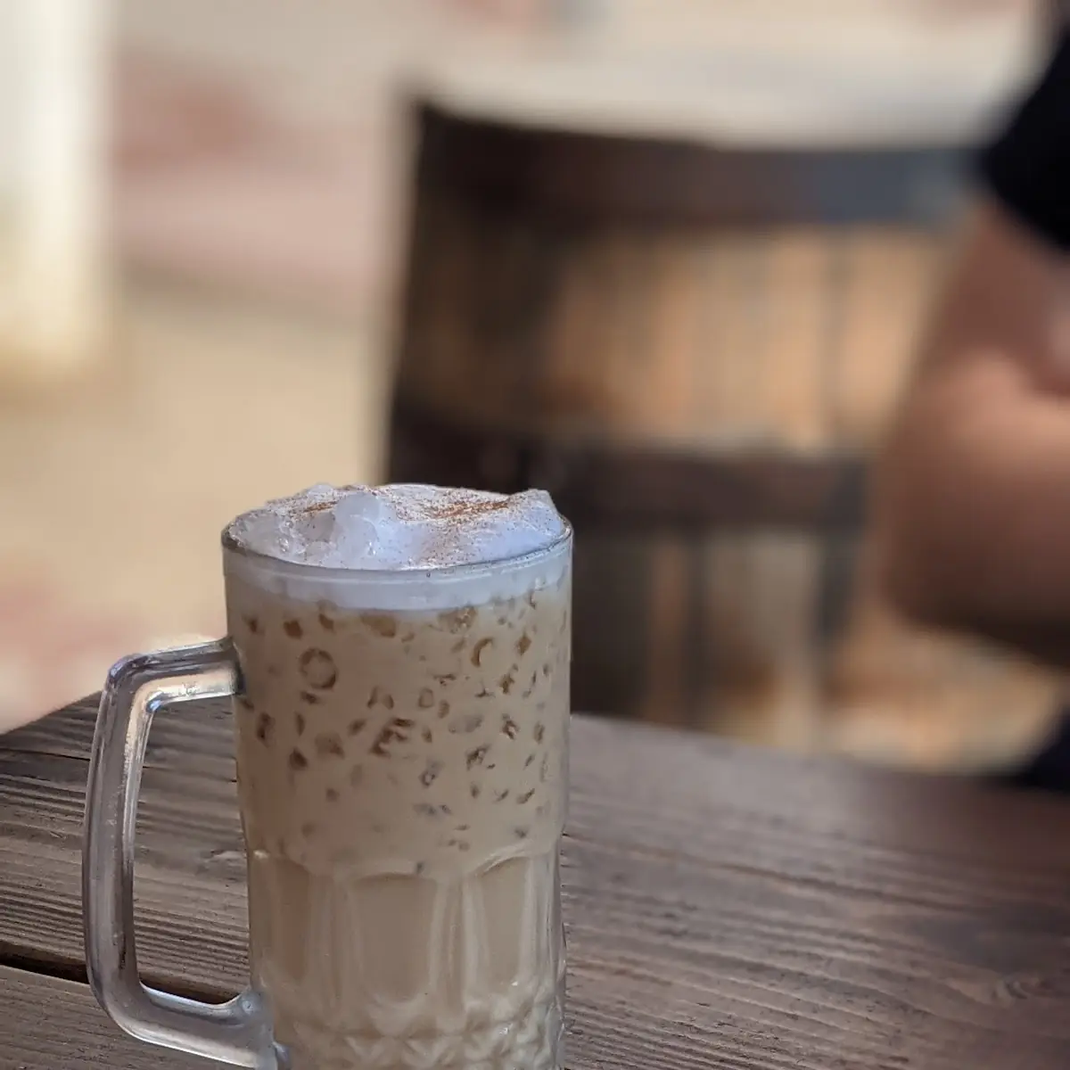 Iced Cappuccino with Scone