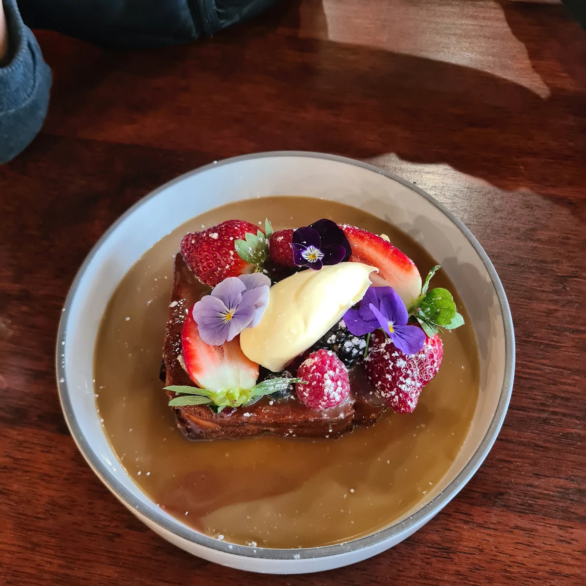 Brioche French Toast with Mascapone, Black Seed Cafe