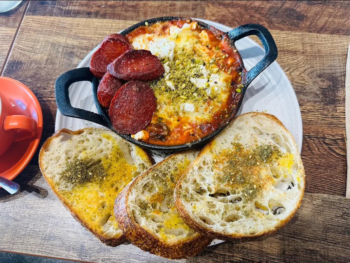 Moroccon Baked Eggs, Black Seed Cafe