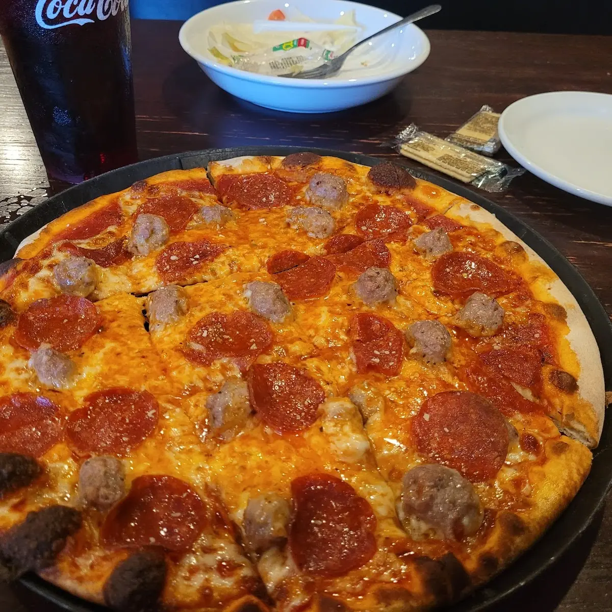 Pepperoni and Sausage Pizza