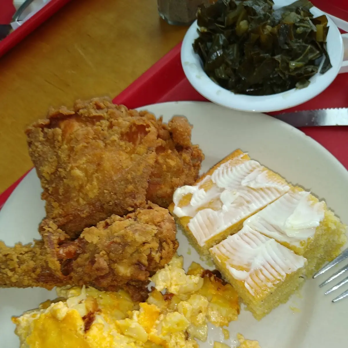 Fried Chicken and Macaroni and Cheese and Cornbread