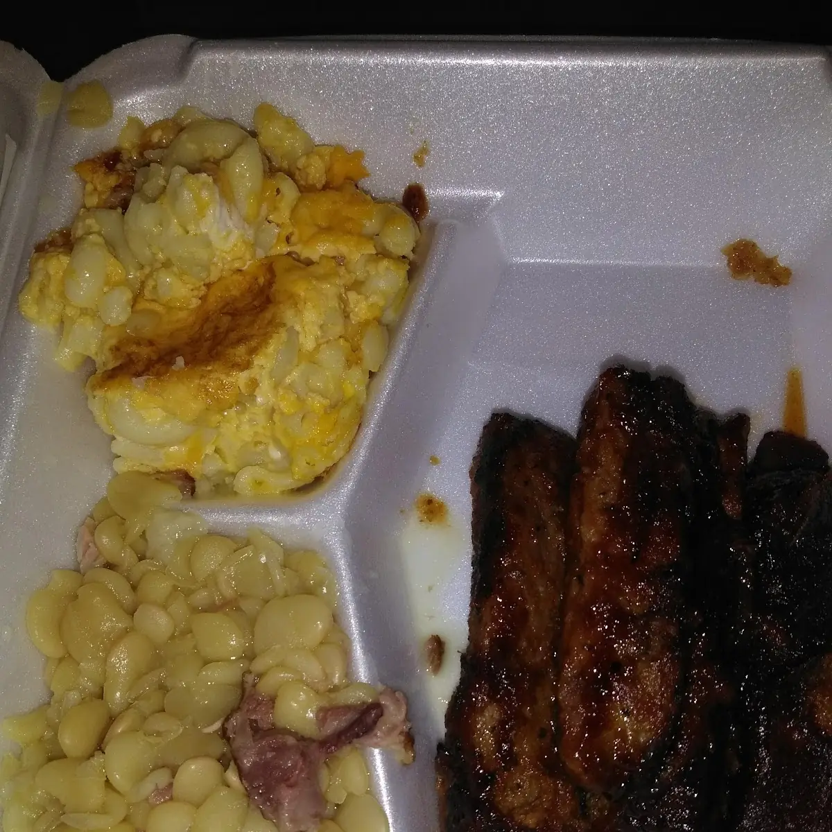 Pork Ribs Lima Beans & Macaroni Cheese