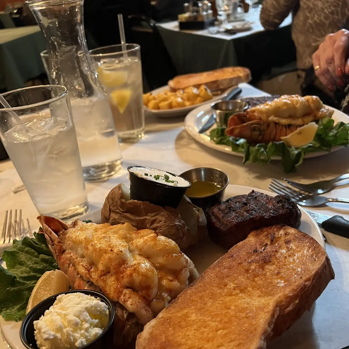 Filet Mignon Lobster Tail Baked Potato
