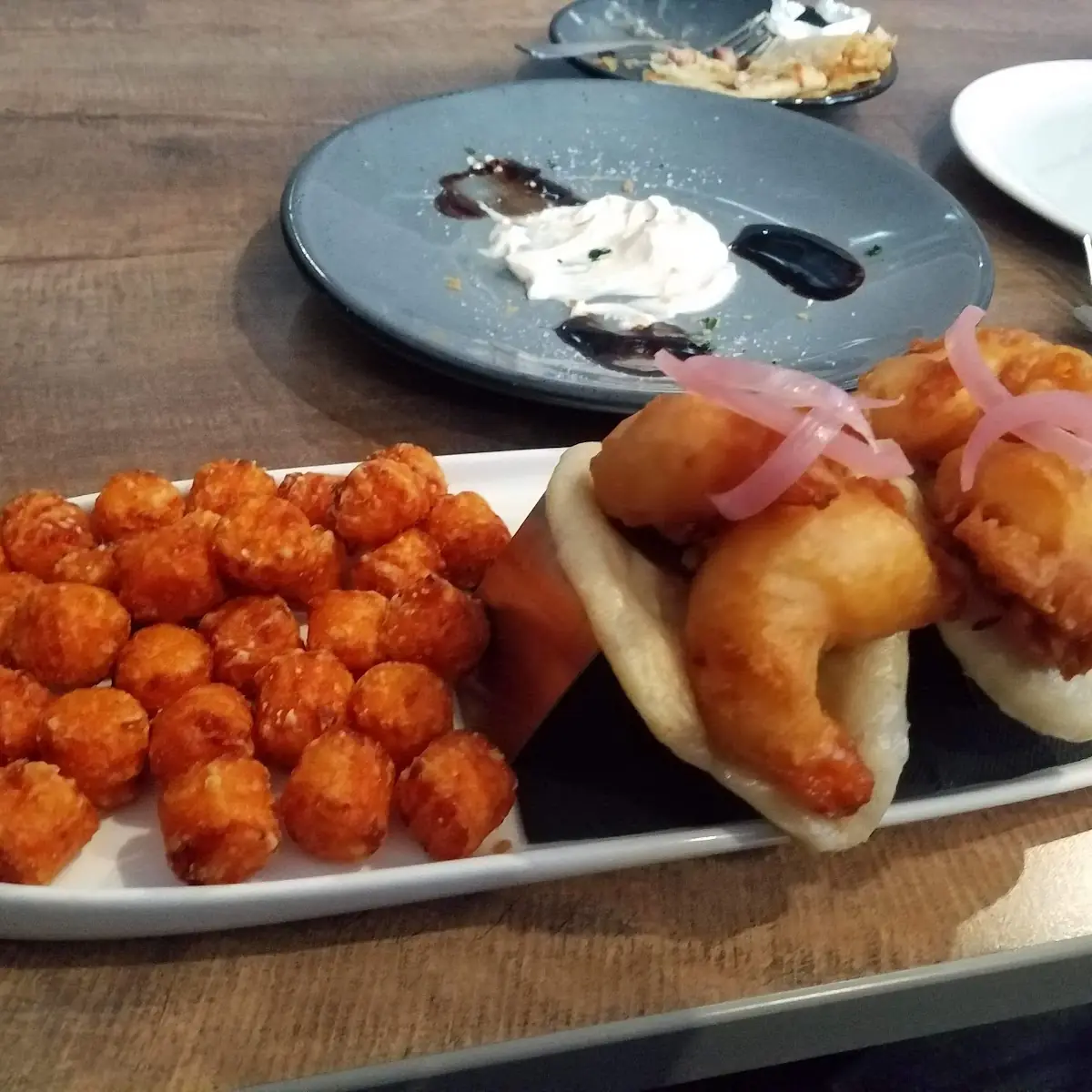 Shrimp Tempura and Bao Buns