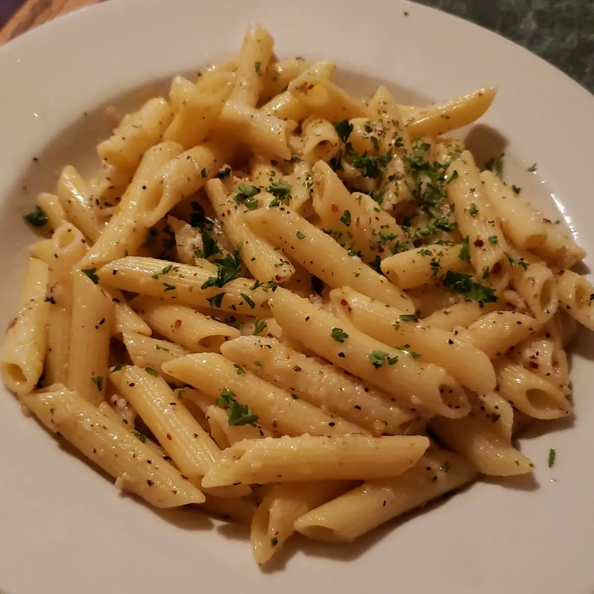 Penne Parmesan Garlic Oil