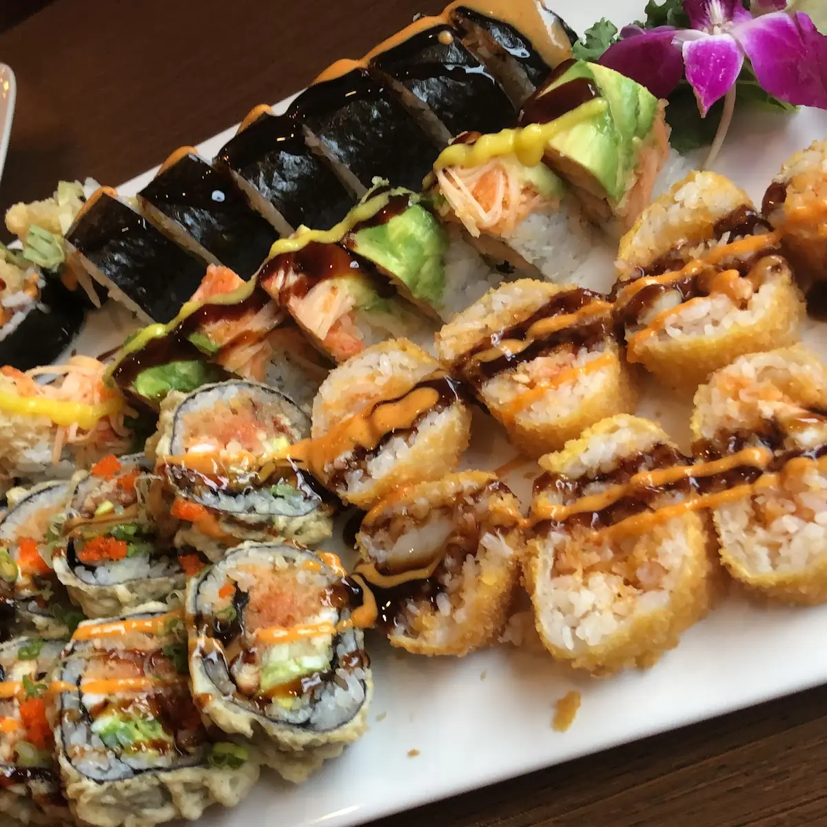 California Roll Tempura Roll New York Roll