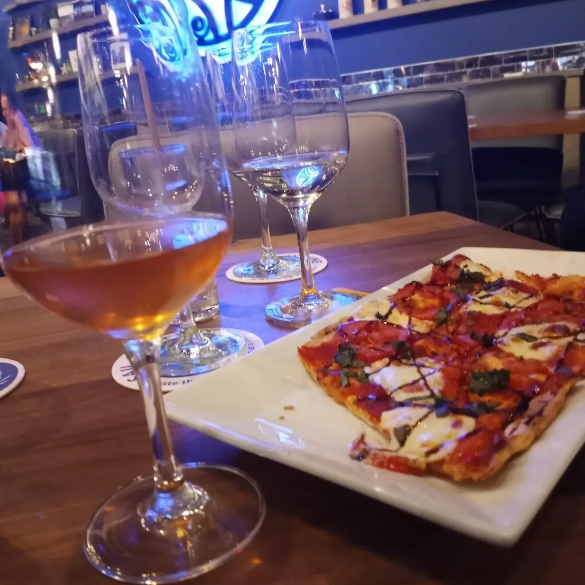 Fine Wine and Flatbread Pizza