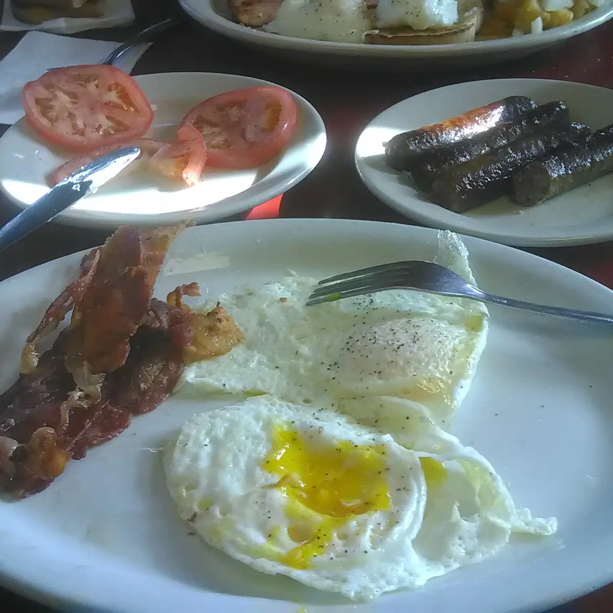 Bacon Sausage and Tomatoes