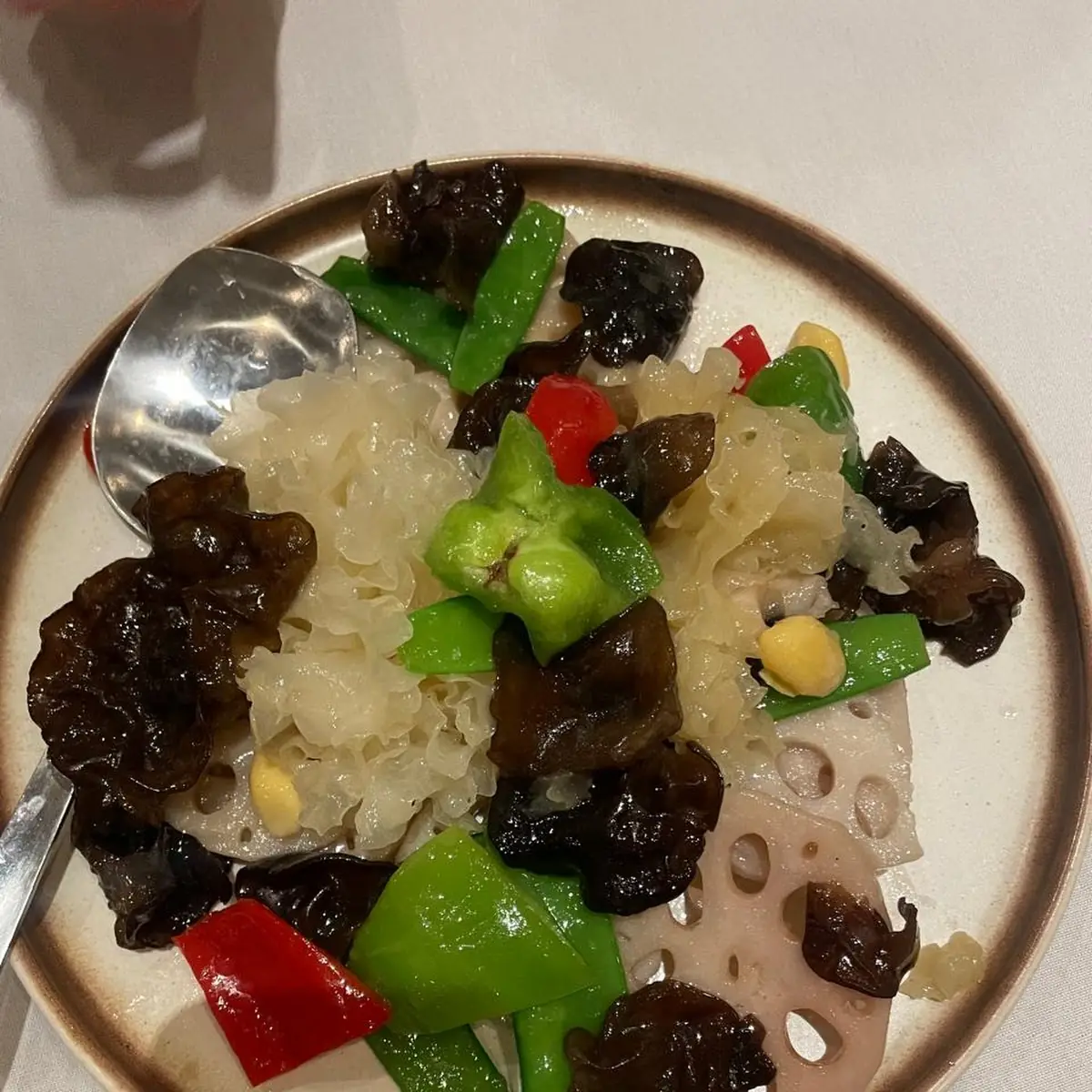 Soft Shell Turtle with Peach Gum over Rice