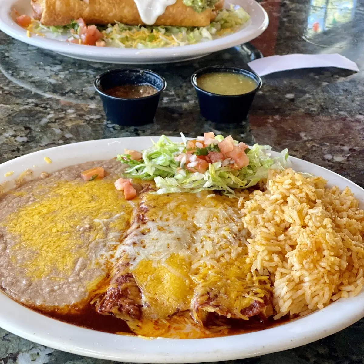 Cheese Enchilada Rice and Beans