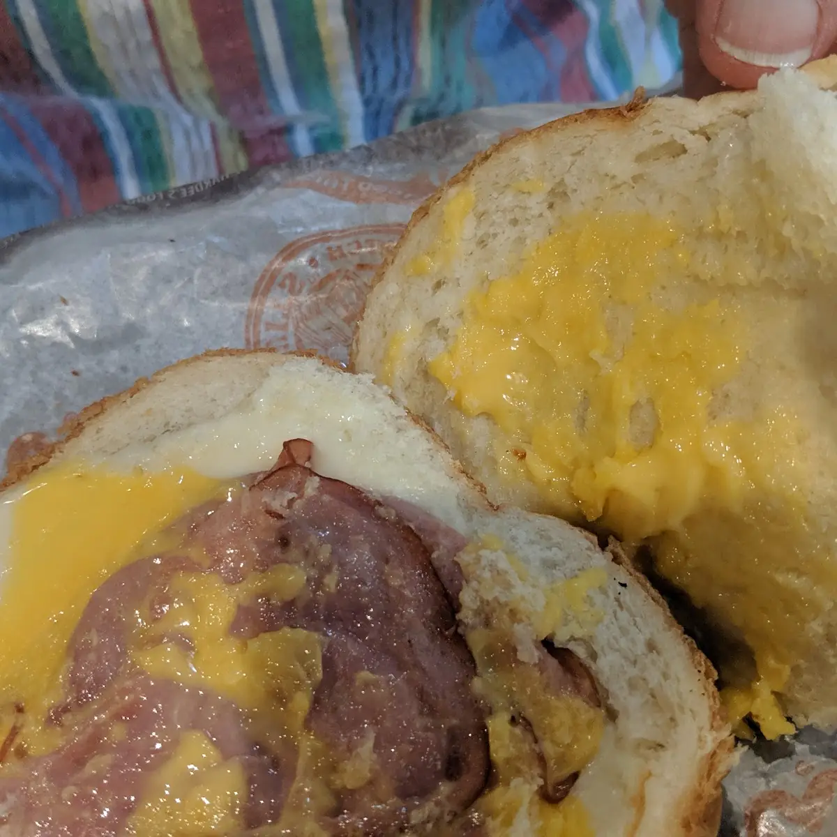 Breakfast Sandwich Left Off Egg Just Sloped It Out