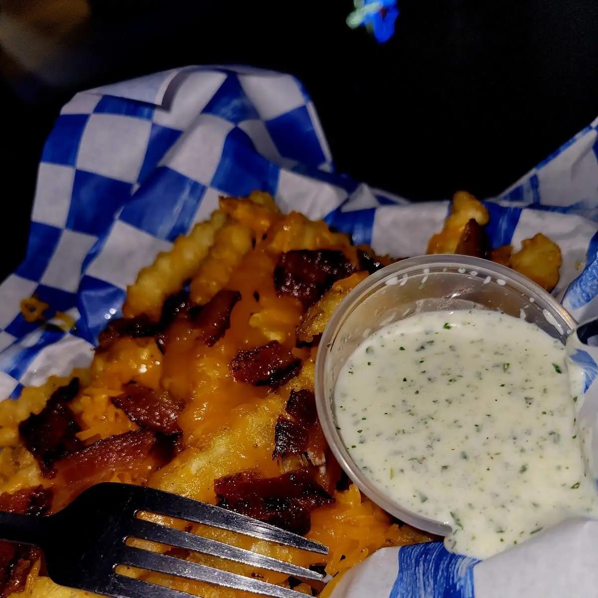 Bacon Cheddar Fries with House Ranch