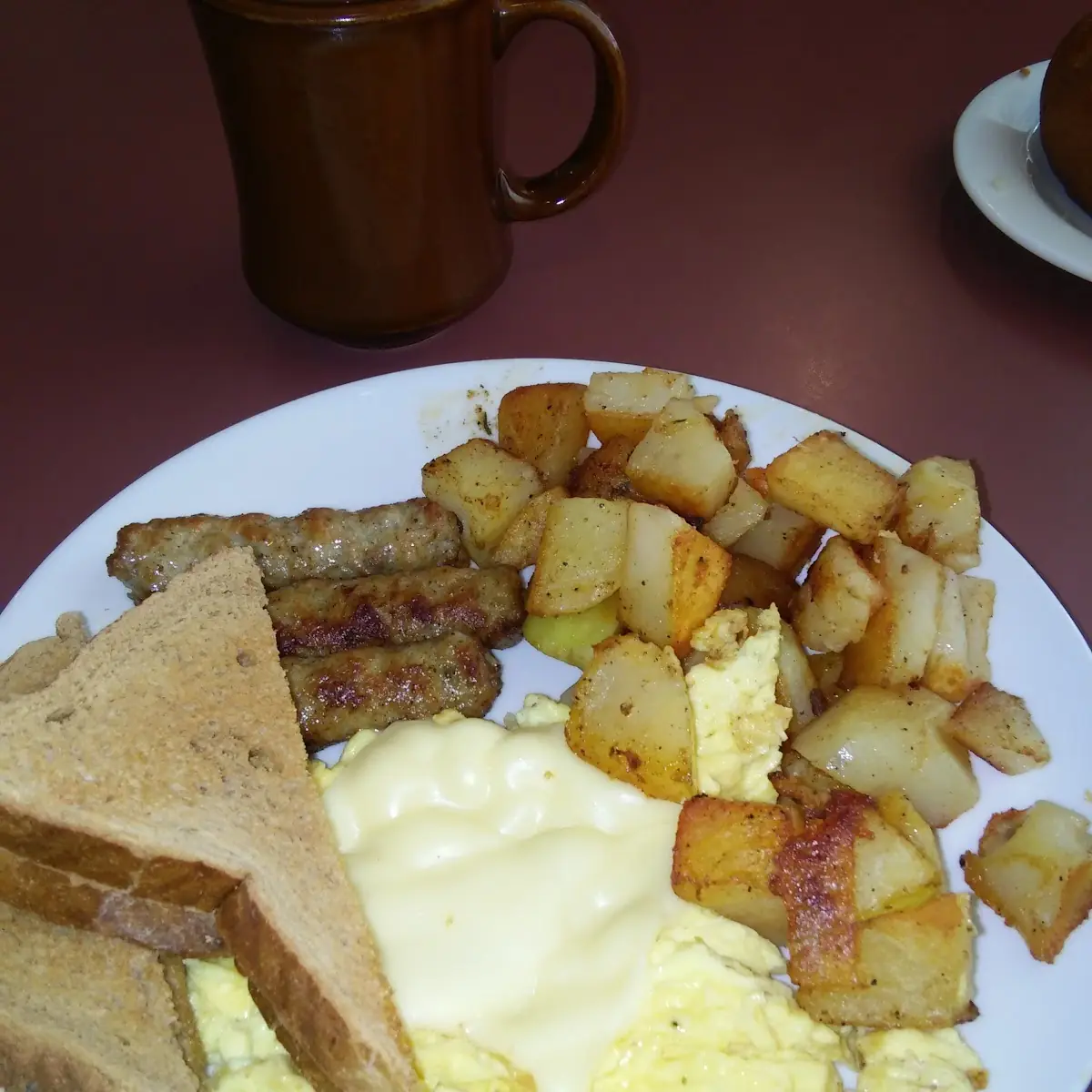 Two Eggs Toast and Home Fries