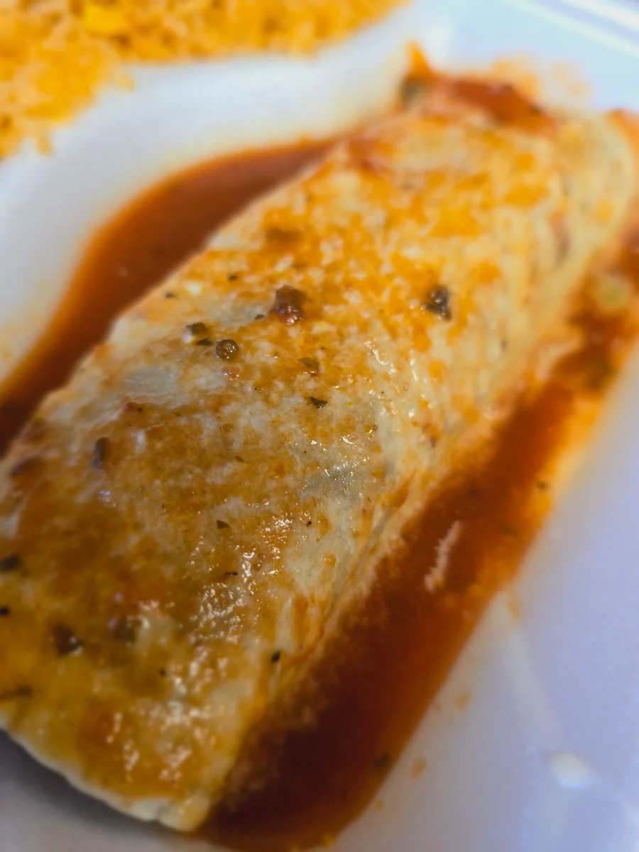 Spinach Burrito Cheese Enchilada and Cheese Quesadilla