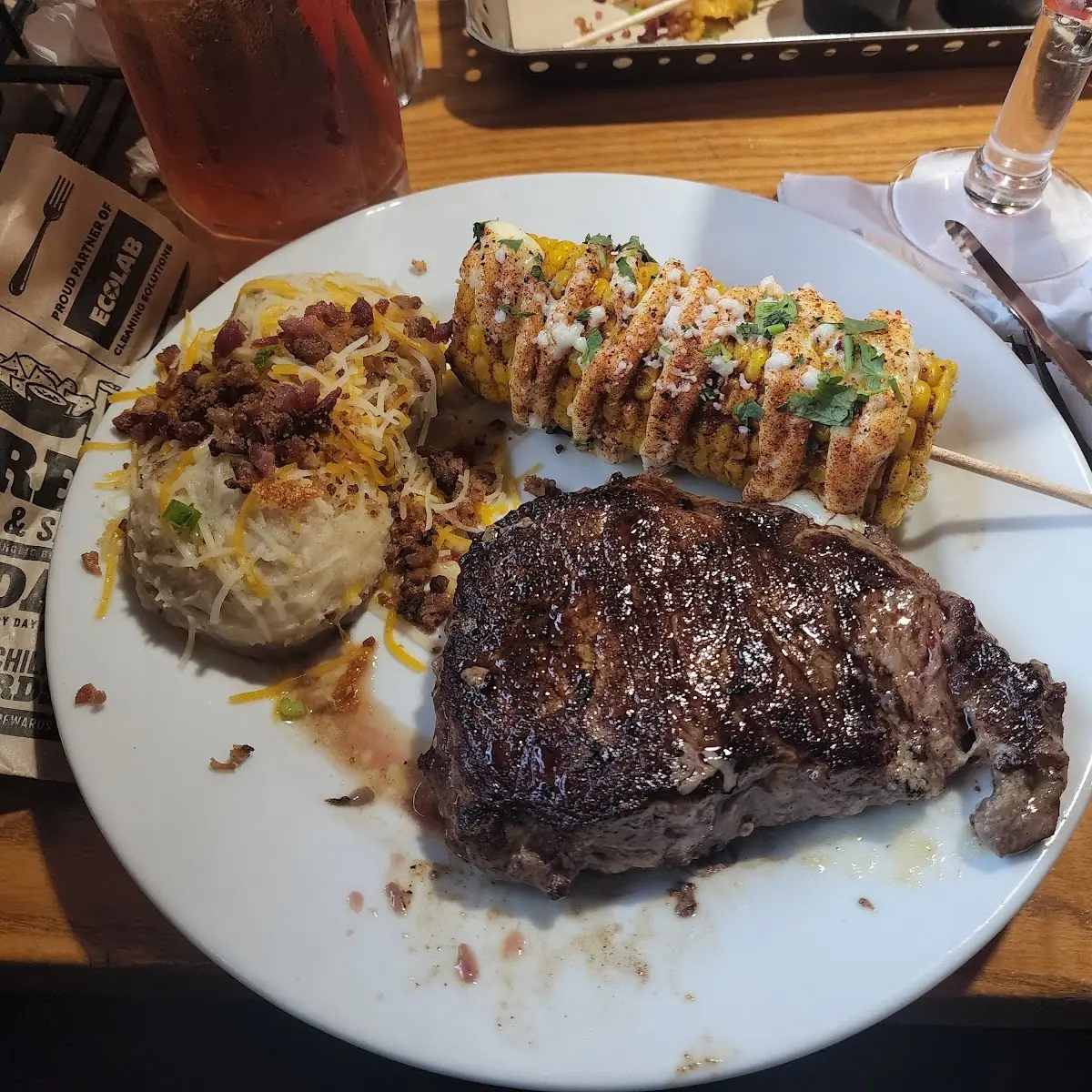Ribeye Steak Mexican Street Corn Loaded Mashed Potatoes