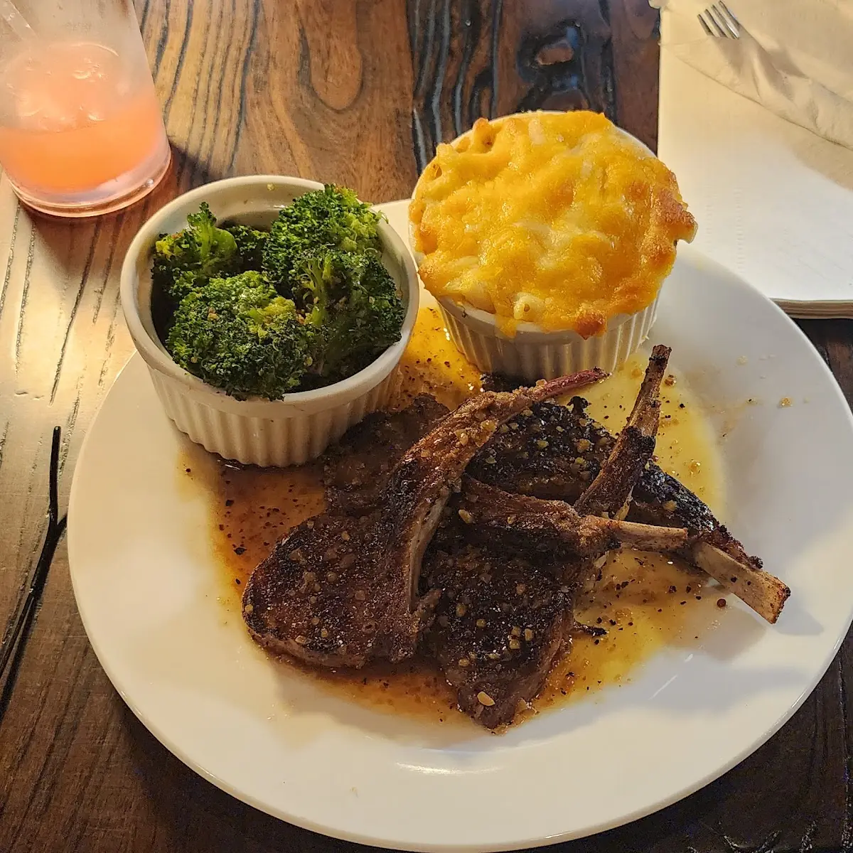 Lamb Chops Mac and Cheese