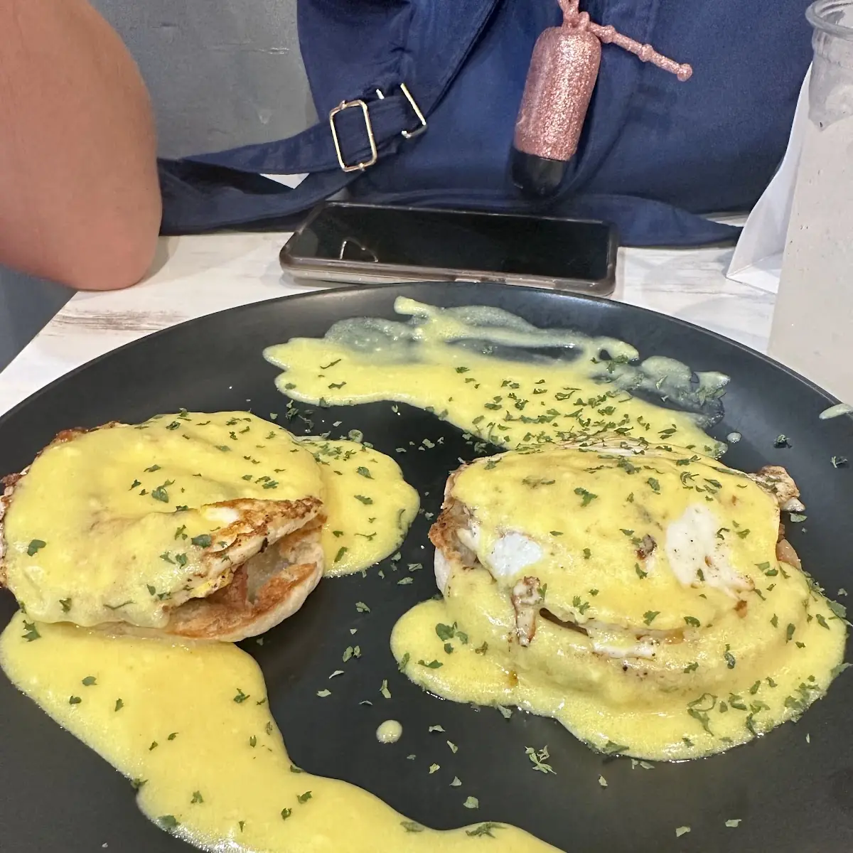Tasso Eggs Benedict
