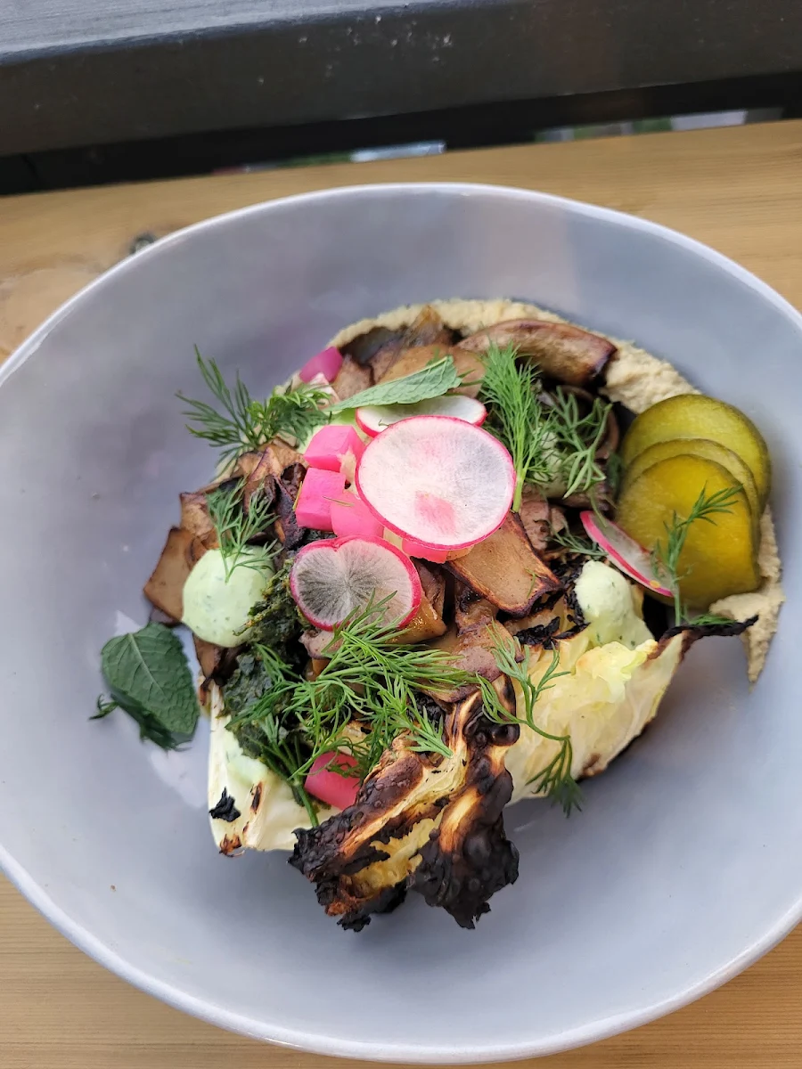 Roasted Mushroom Shawarma Bowl, The Pink House Bistro