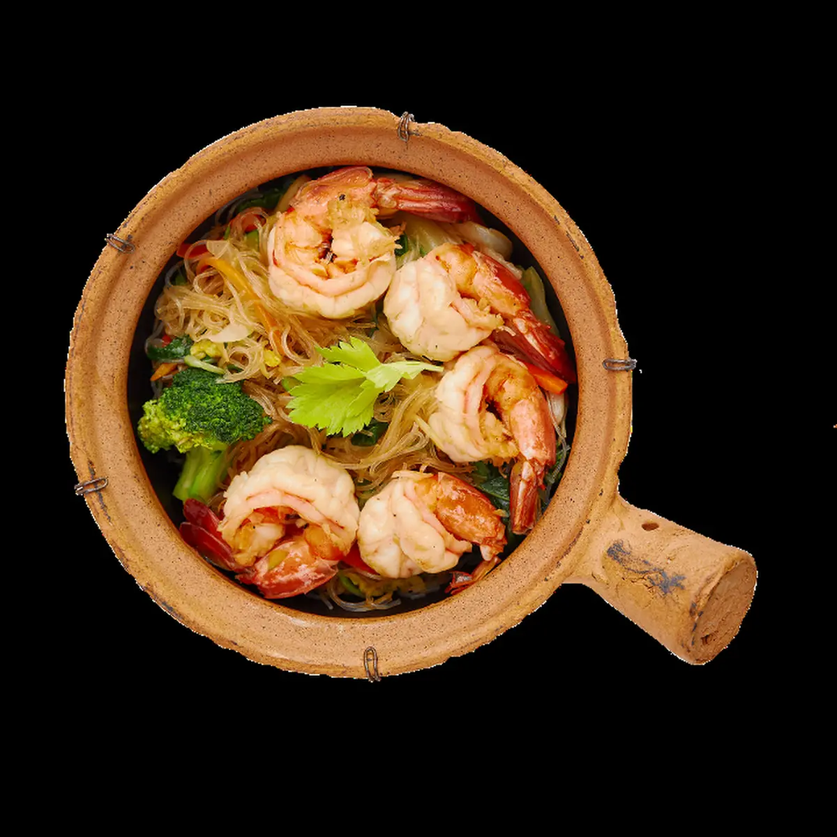 Jumbo Shrimp in Clay Pot