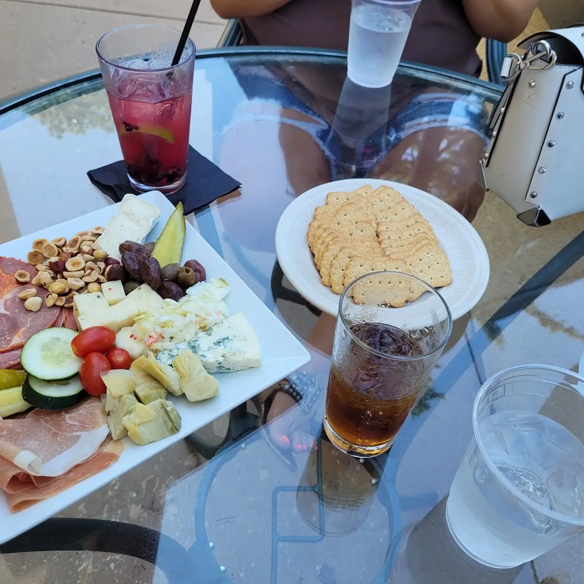 Charcuterie Platter for 2 Cold Cuts Assorted Cheeses Pickles Olives Crostini