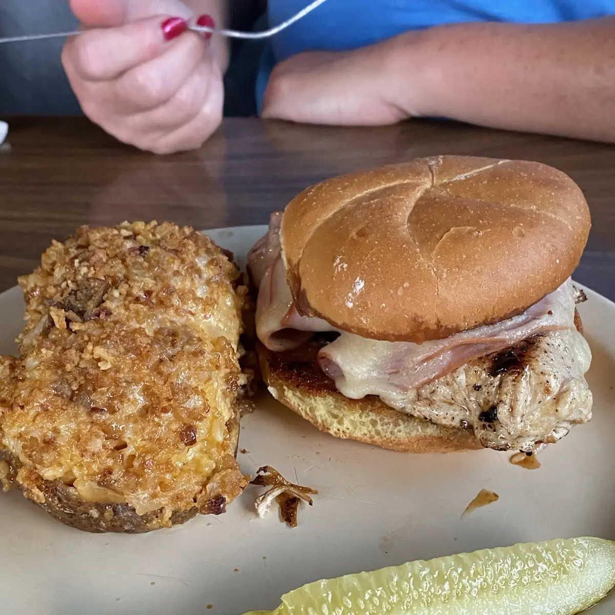 Chicken Cordon Bleu with Twice Baked Potato
