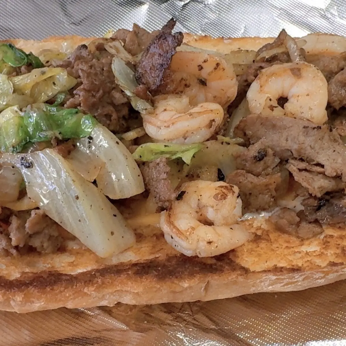 Steak Shrimp and Cheese Sub