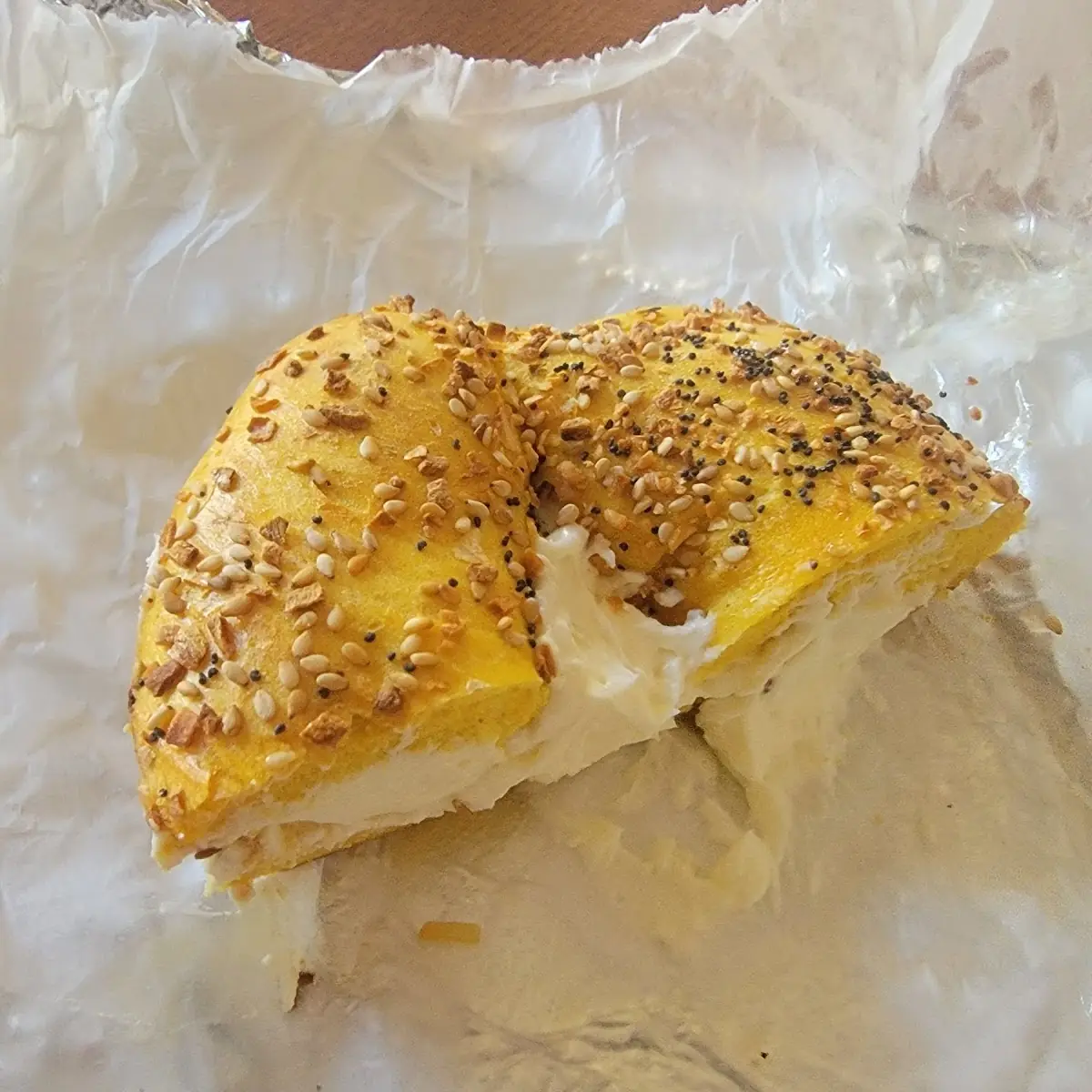 Everything Bagel with Cream Cheese