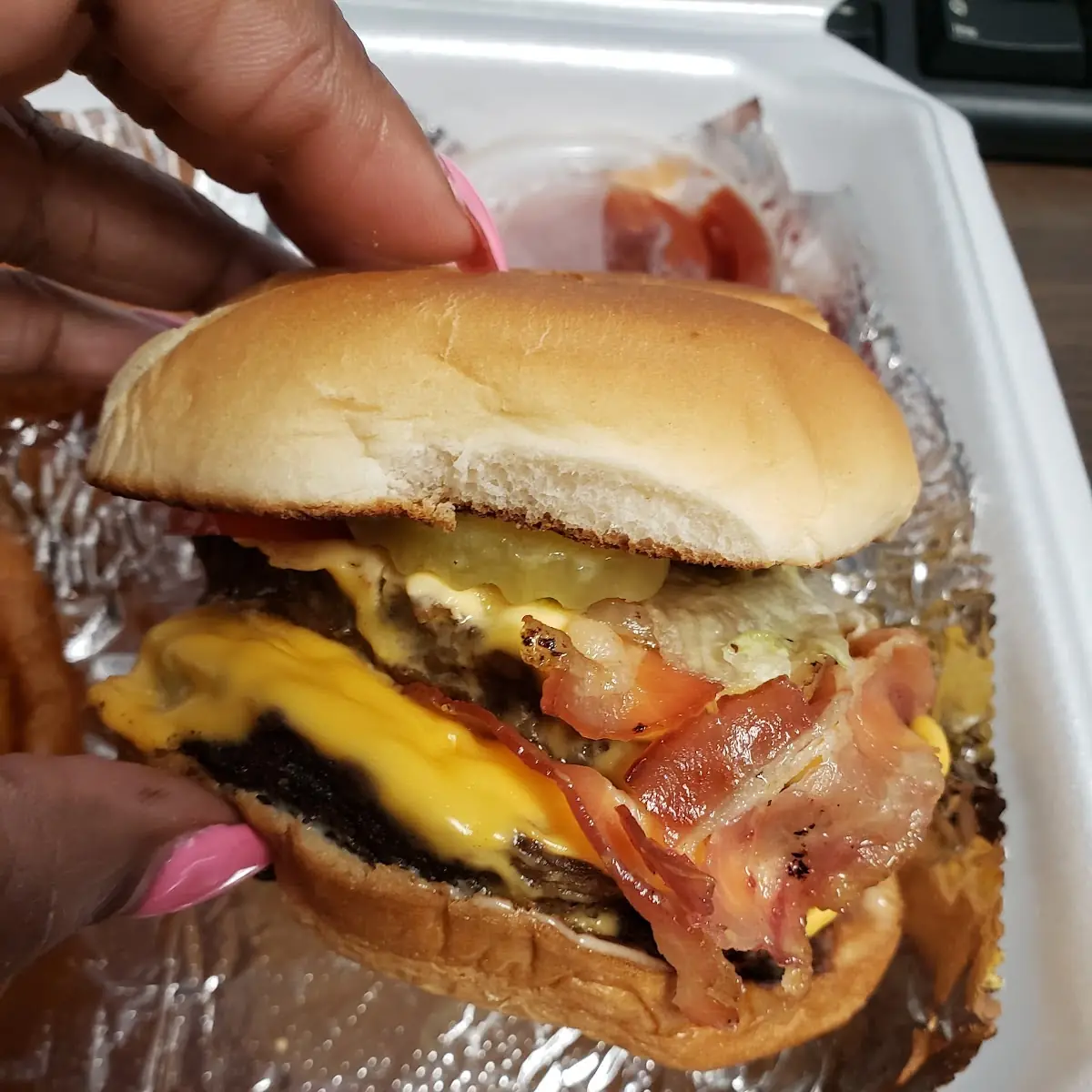 1 4 Double Bacon Cheeseburger