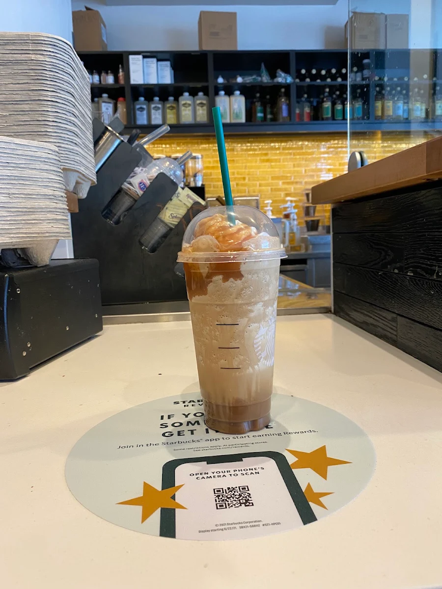 Triple Venti Caramel Frappe Floated