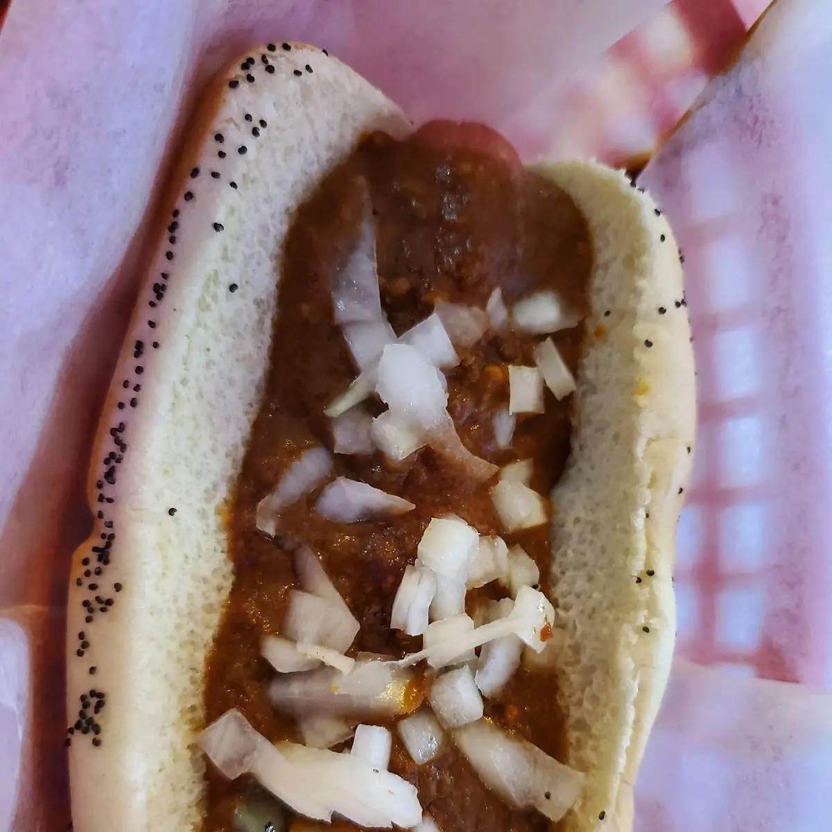 Chili Dog with Onions