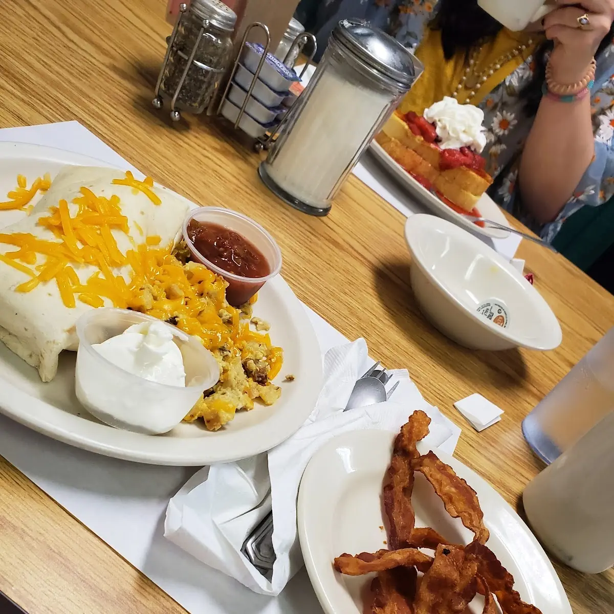 Breakfast Burrito with Deep Fried Bacon