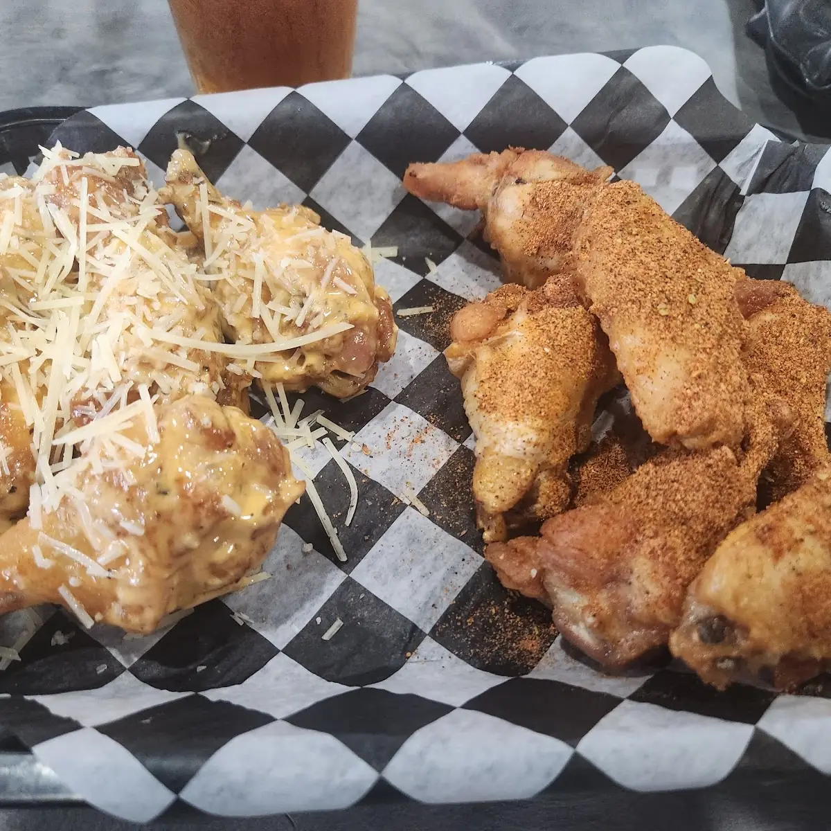 Garlic Parmesan and Cajun Rub Wings