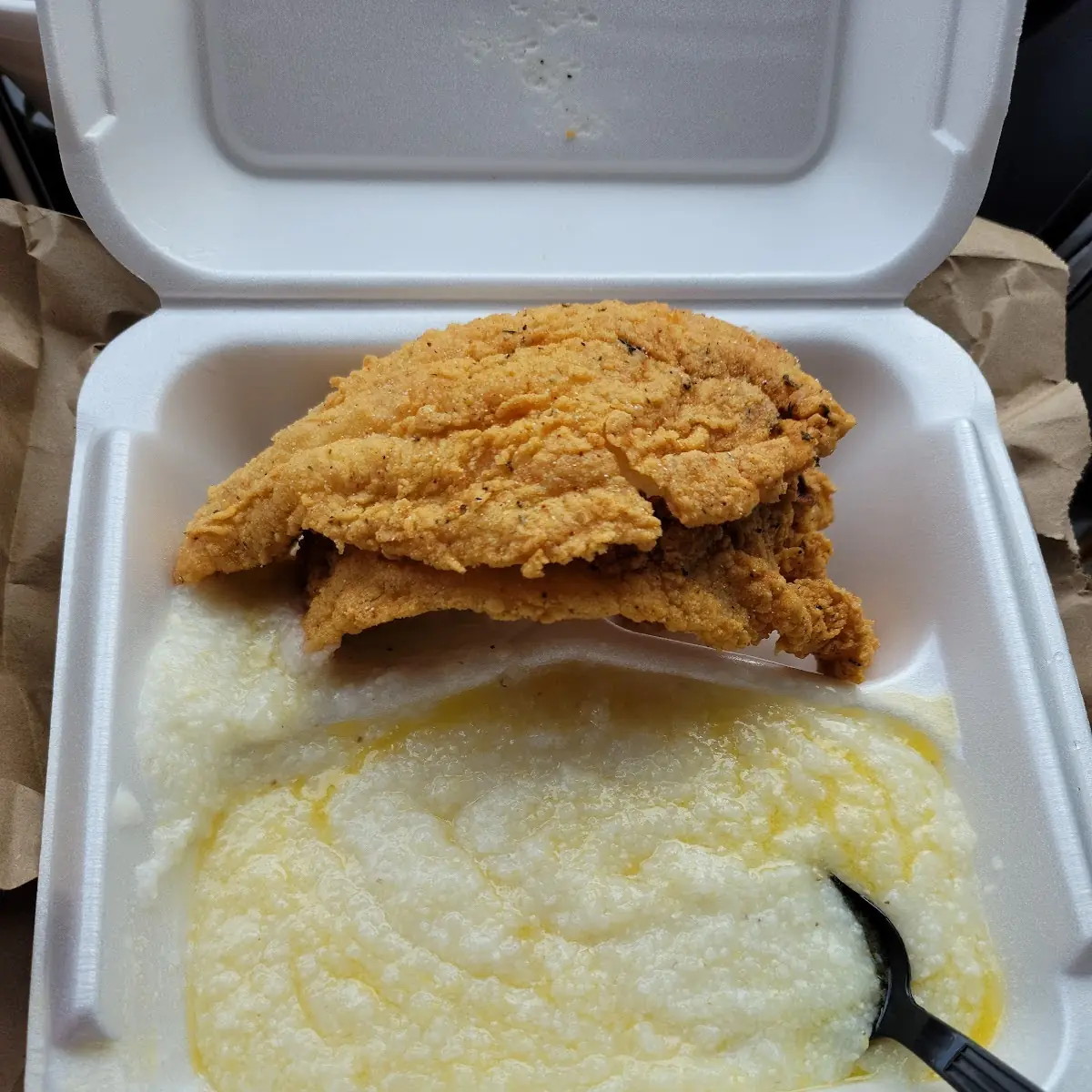 Fried Catfish and Grits