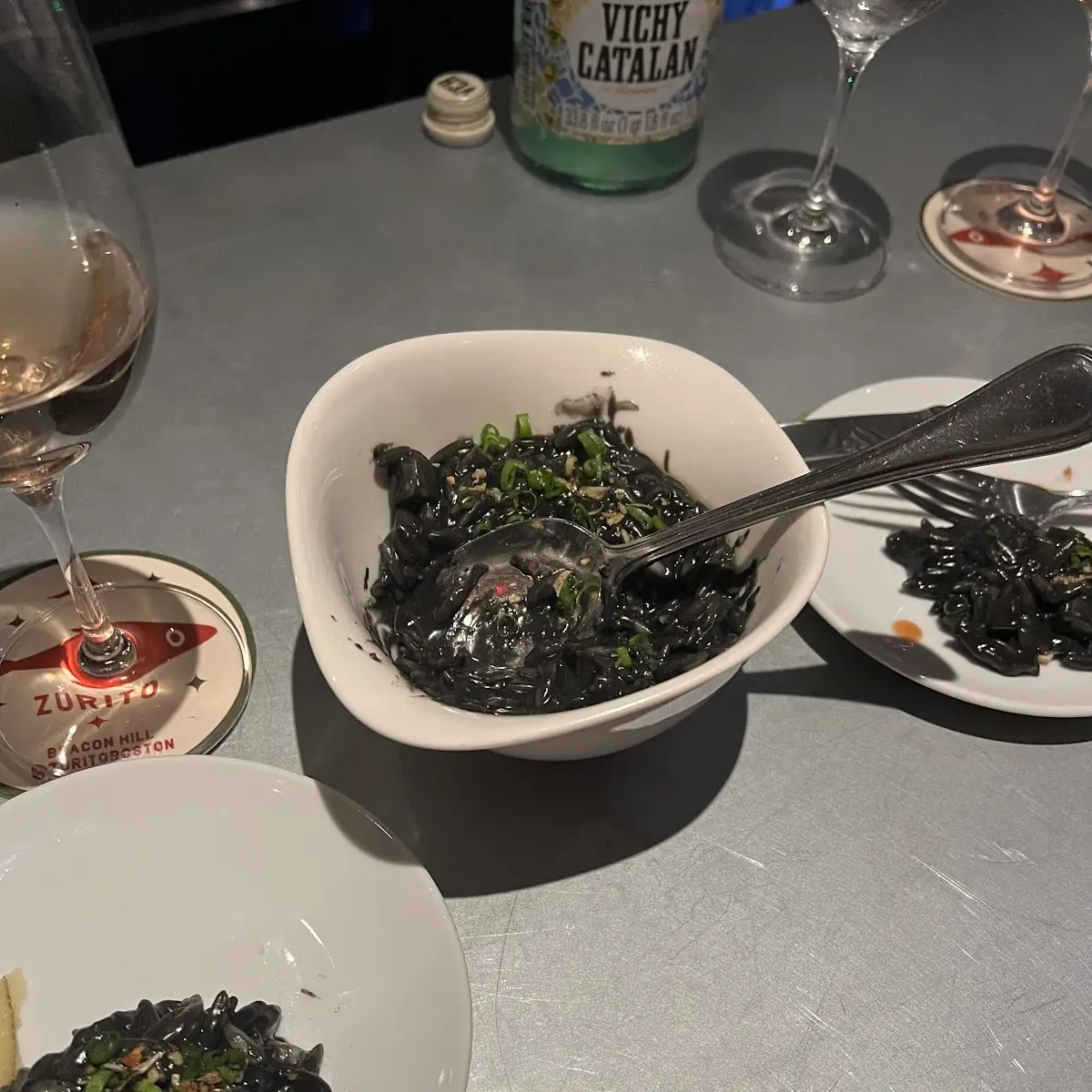 Goat Cheese Risotto with Squid Ink