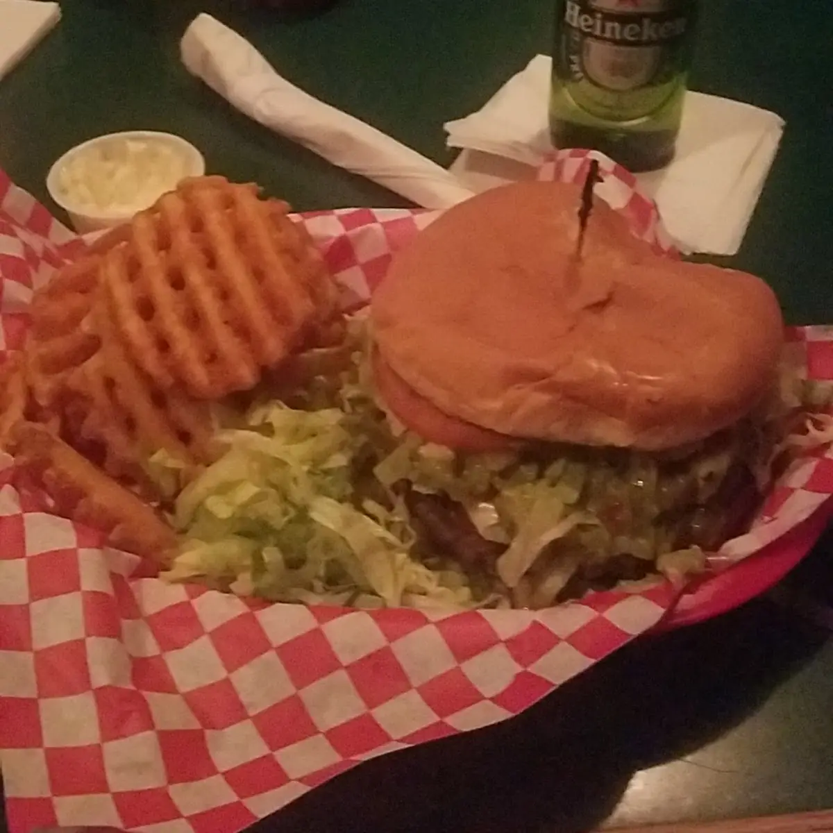 Malibu Burger with Waffle Fries