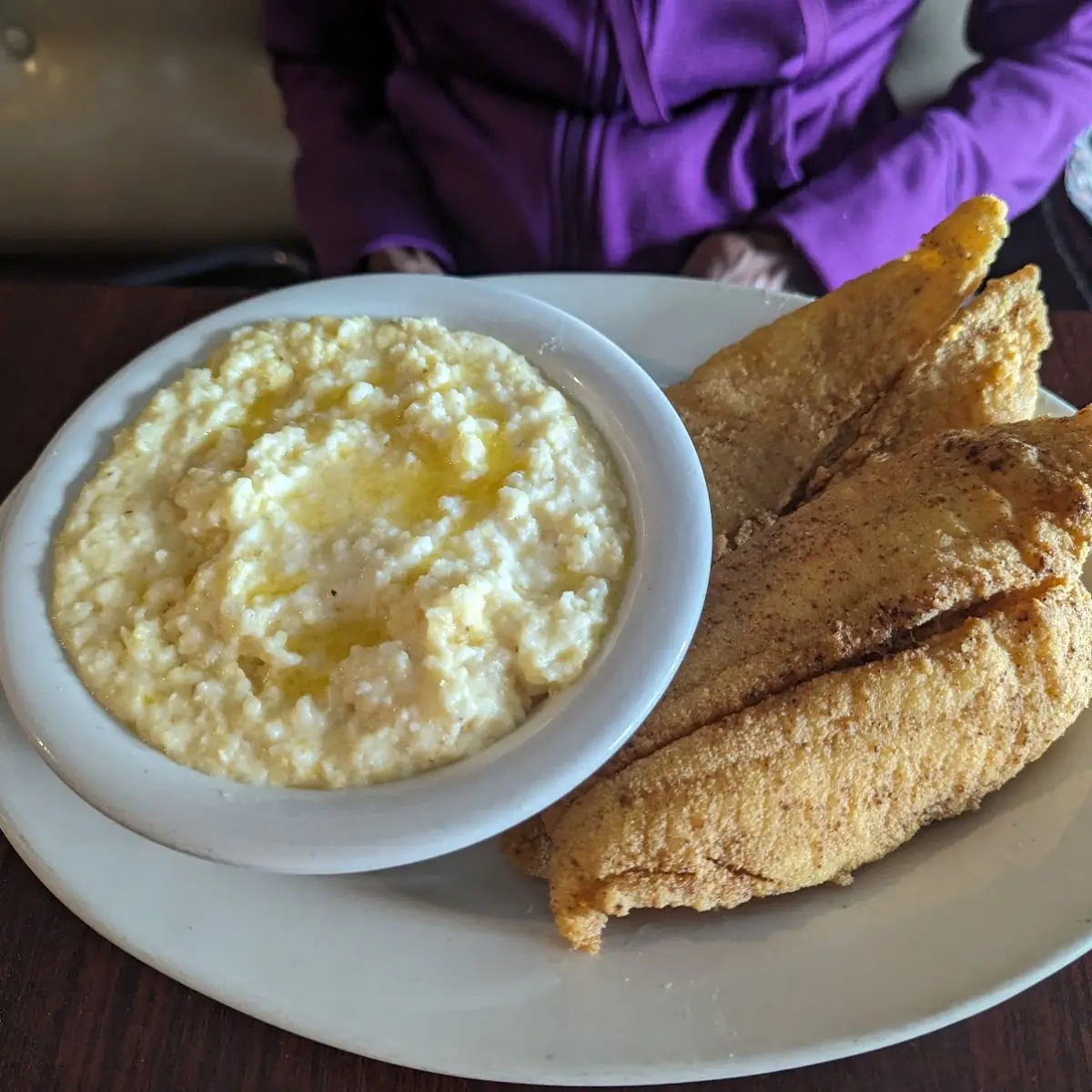 Fish N Cheese Grits